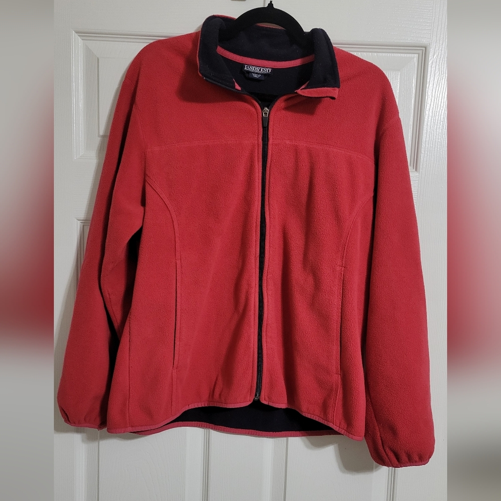 Lands End Zip Up Fleece Jacket